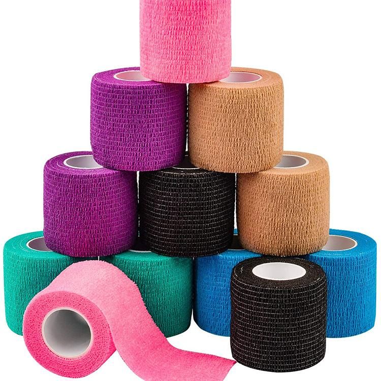 Good Tensile Strength Water-Resistant Patterned Cohesive Vet Wrap Bandage