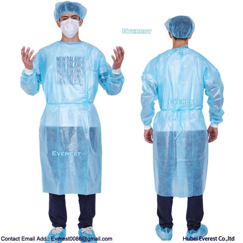 PE Coated PP+PE Isolation Gown