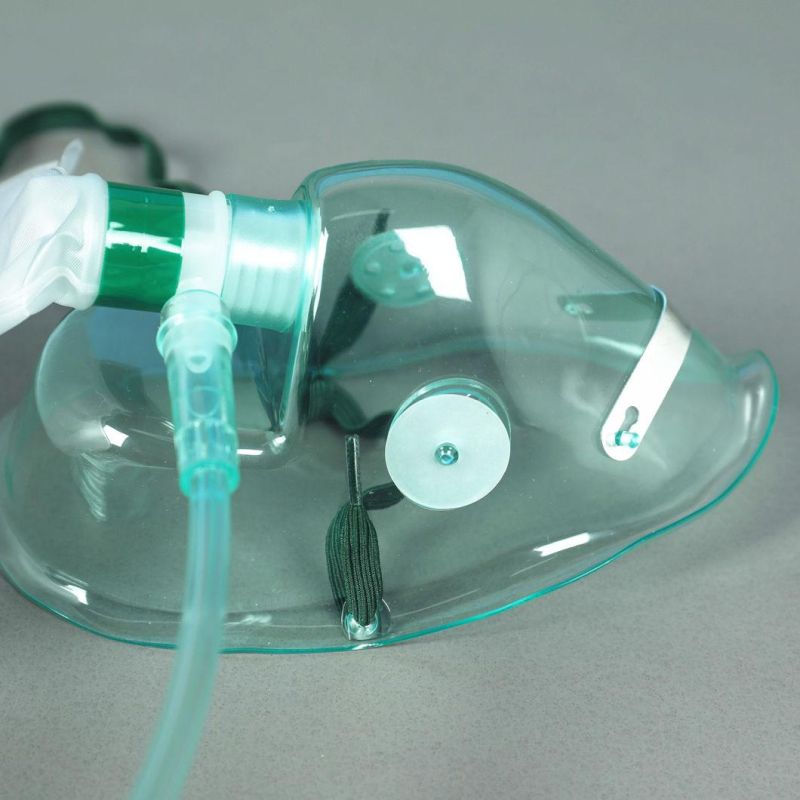 Disposable Medical Oxygen Mask for Adult with Tube and Reservoir Bag