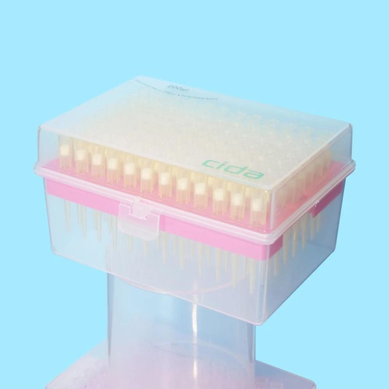 Disposable Lab Supplies Sterile DNA Rna Free High Accuracy Racked Pipette Filter Tips for Hospital Use