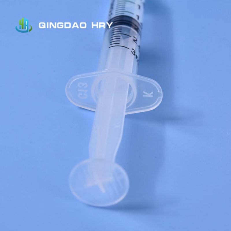 China Manufacturer of 3 Parts 3ml Luer Lock Medical Disposable Syringe with Needle CE FDA ISO and 510K