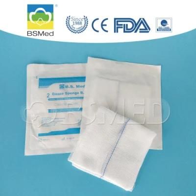 Medical Disposable Cotton Gauze Sponge Pad Gauze Swab with X-ray Detectable Thread