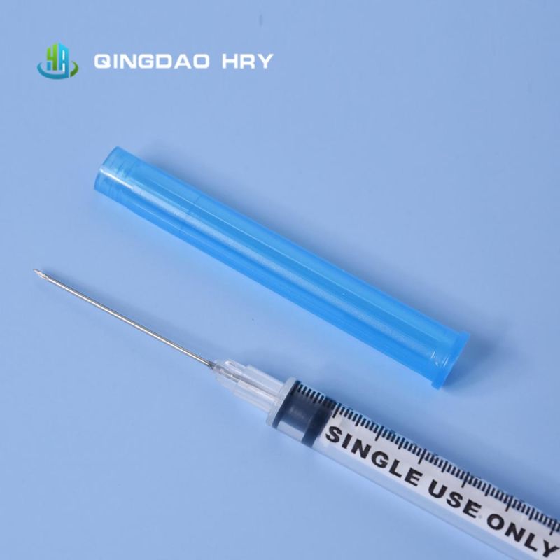 1ml Colored Disposable Low Dead Space Syringe with Needle for Vaccine Injection