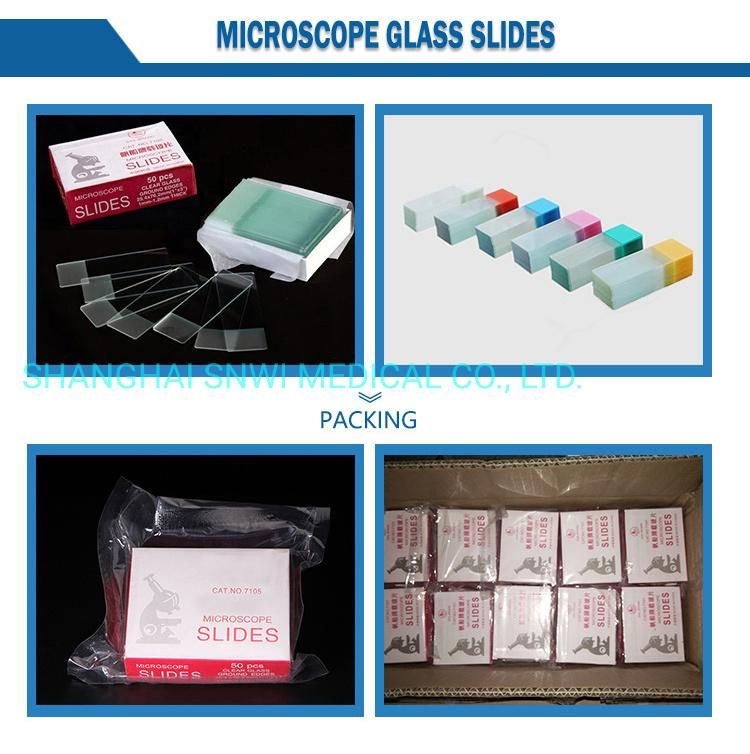 Disposable Medical Lab Consumable Polishing Adhesion Microscope Slides Frosted Ground Edge