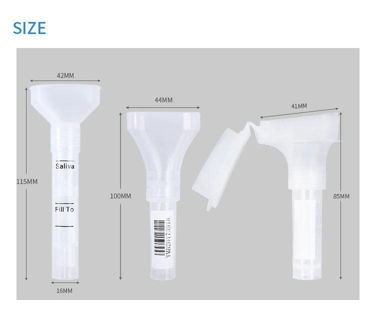 Disposable Saliva Test Sampling Kit Collection Tube