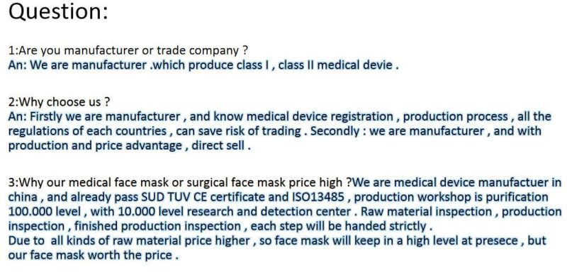 ASTM F2100 Level3 Surgical Face Mask