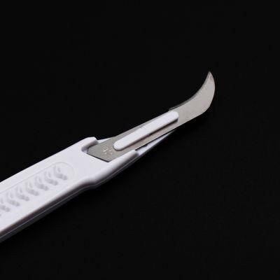 Disposable Surgical Safety Scalpel with Plastic Handle Carbon Blade or Stainless Steel Blade