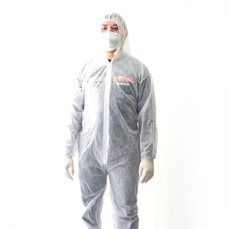 Disposable Protective Chemical Protection One-Piece Hooded Gown Air Droplet Saliva Isolation Gown