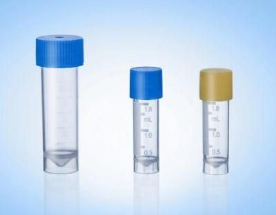 1.5ml 1.8ml 2ml 5ml Reversible Plastic Cryogenic Cryo Vials Cryovial Tube