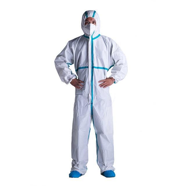 PPE Non-Woven PP/SMS/Microporous Laminated Coverall Type4&5&6