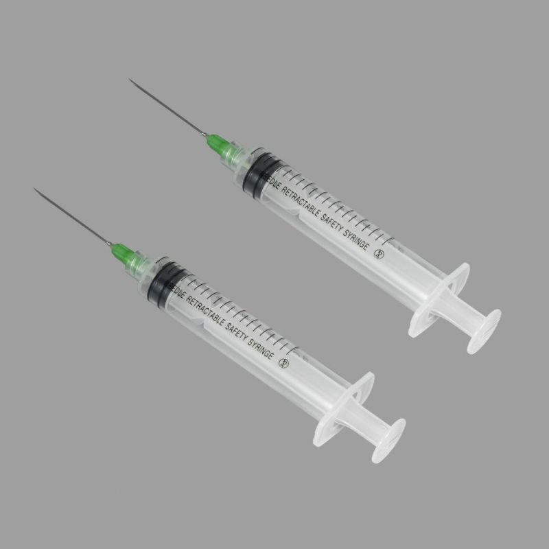 Disposable Manual Retractable Safety Syringe