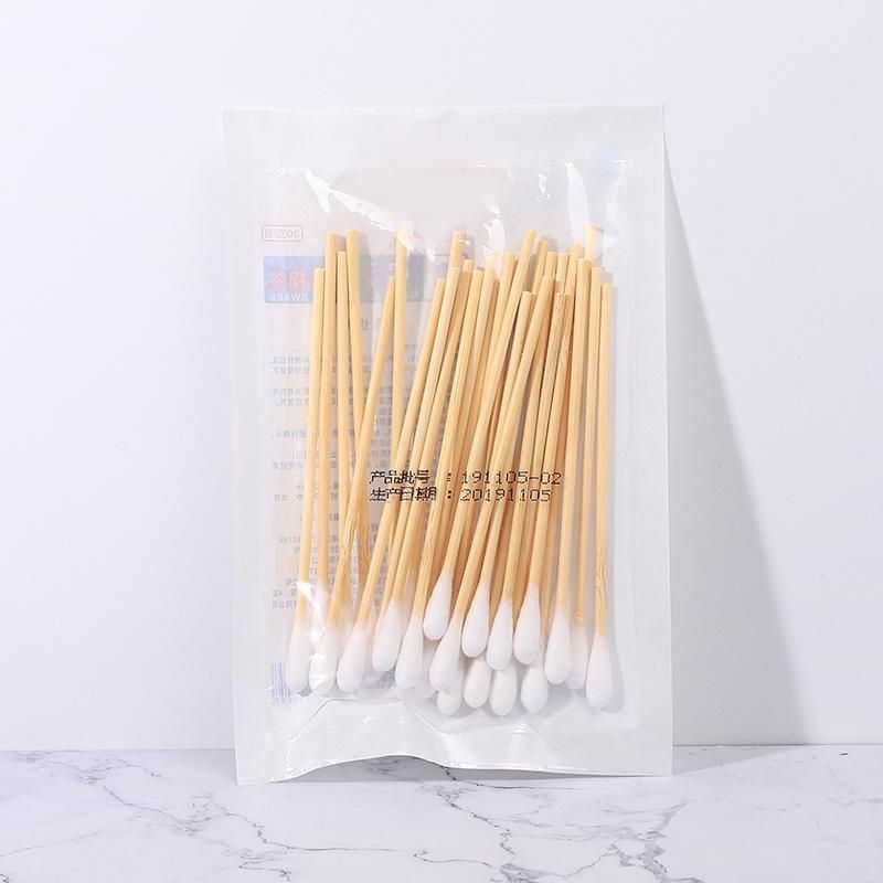 Hot Disposable Bamboo Cotton Medical Single Tip Swab