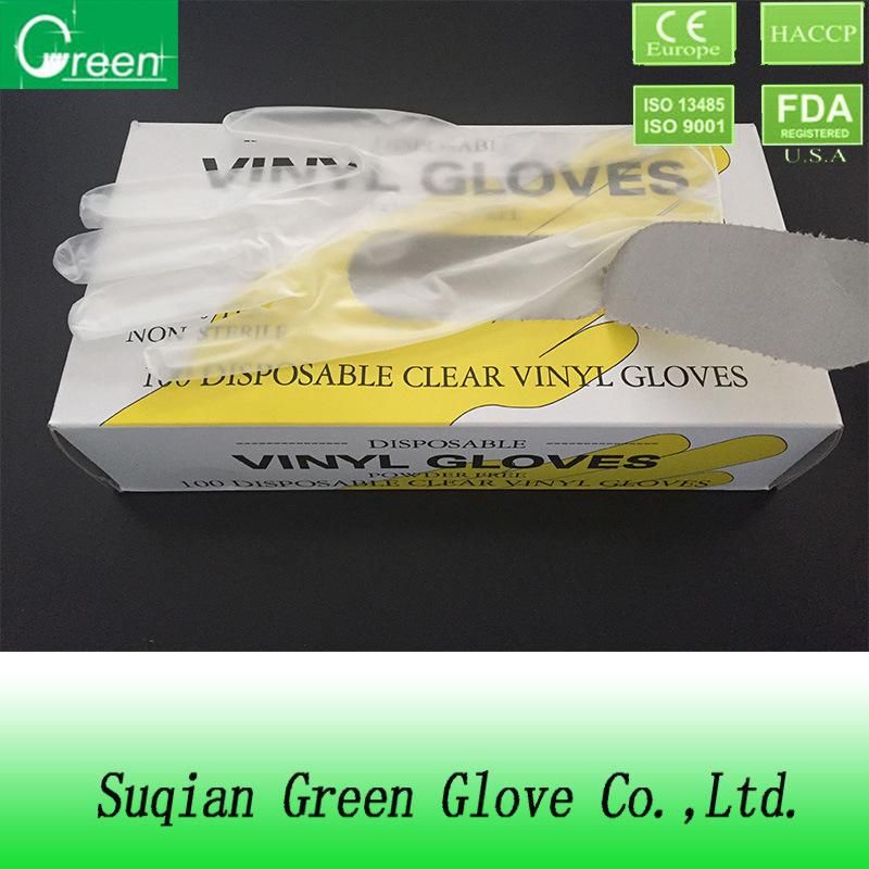 Clear Powder/Powder Free Disposable Vinyl Gloves (ISO