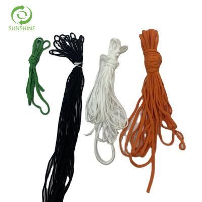 3mm Round Soft Polyester and Nylon Earloop for Disposable Mask