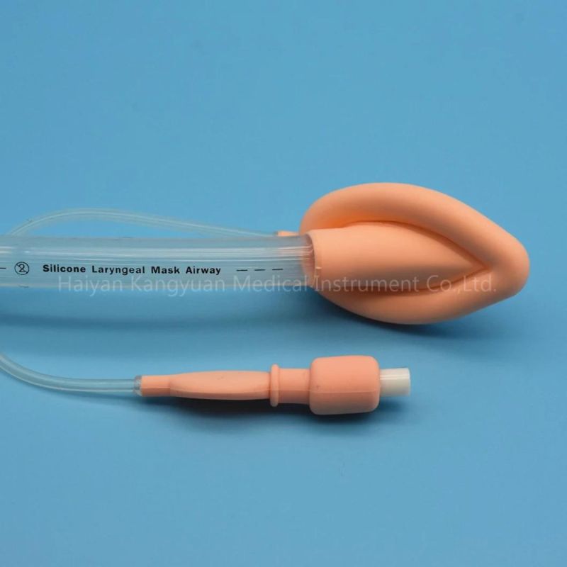 Laryngeal Mask Airway with Epiglottic Retention Aperture Bars for Single Use Silicone