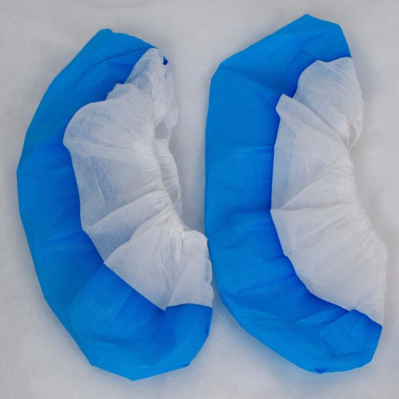 Disposable Non Woven Shoe Covers Blue Color Non-Woven Boot Bover