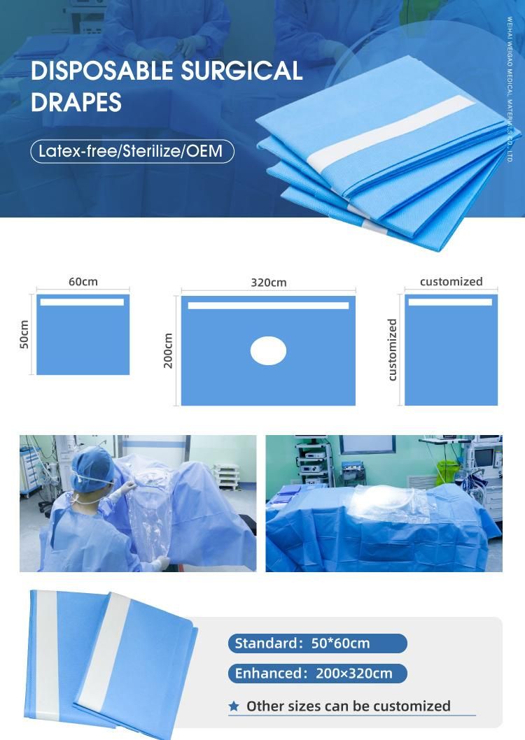 Medical Bed Sheet Disposable Surgical Drapes and Gowns Disposable Medical Surgical Drape