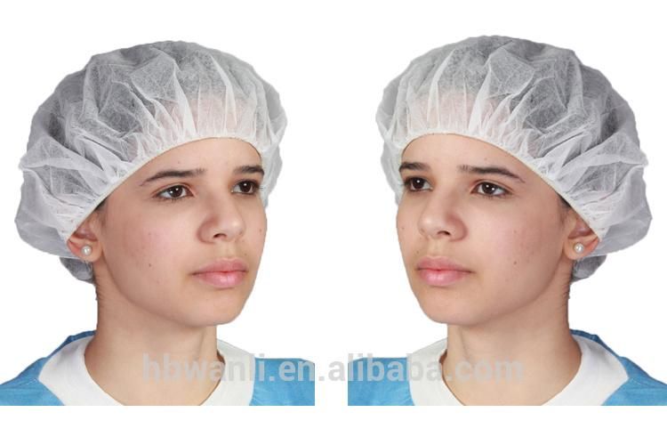 Disposable PP Non Woven Strip Clip Cap Bouffant Head Cover