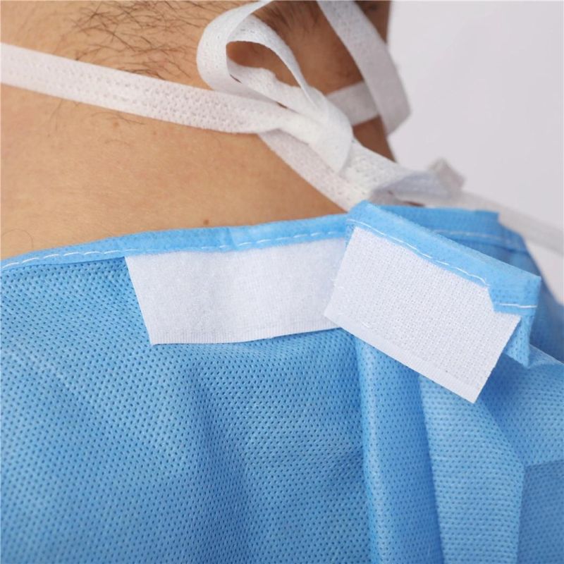 AAMI Level 123 Surgical Gown Film PPE Isolation Gown and High Quality SMS Non-Woven Coverall