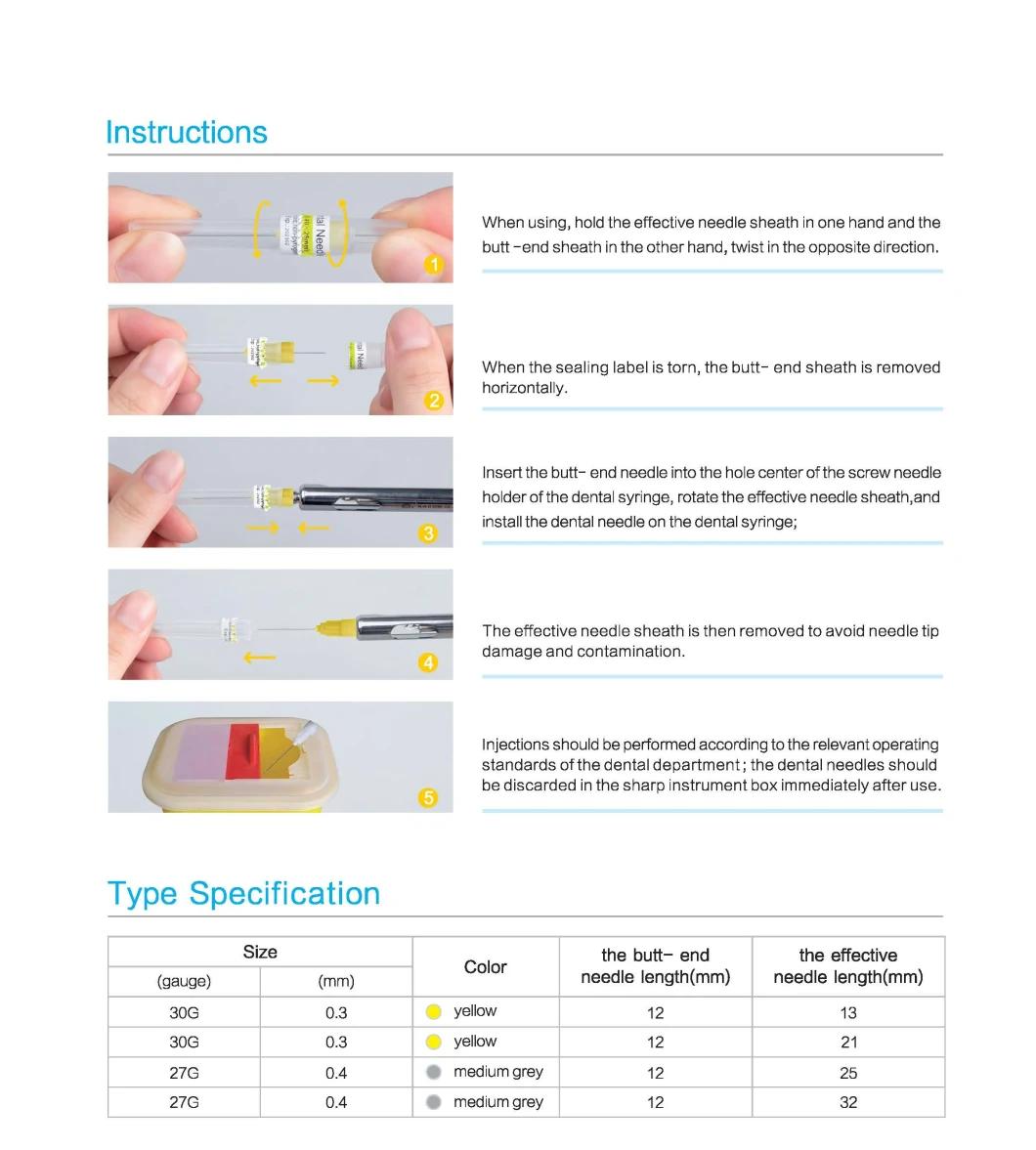 27g 30g Disposable Anesthesia Use Dental Injection Needle