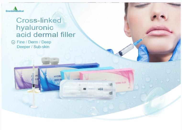 Injectable Cross Linked Hyaluronic Acid Sodium Hyaluronate Dermal Filler for Face Lip Breast Buttocks Penis Enlargement Facial Wrinkle Ha Injection Hyaluron Pen