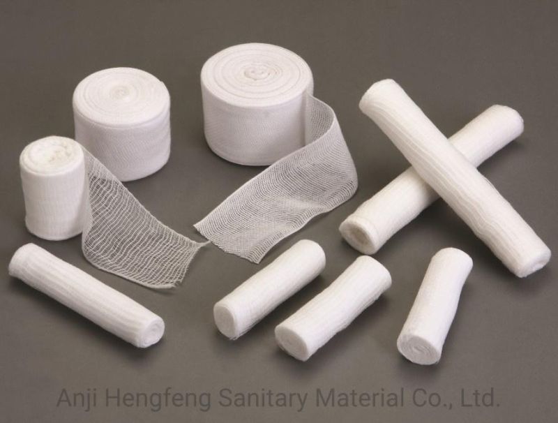 Hf Gauze Bandage 100% Cotton Disposable Surgical Consumable 5m Woven Sides Bandage