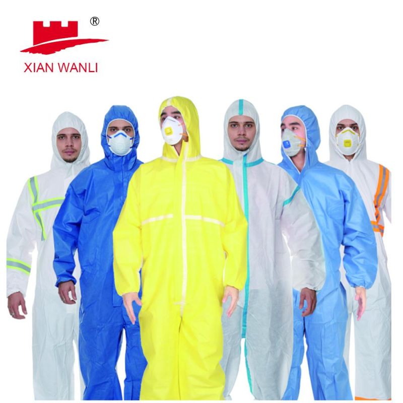 Disposable Type 5b/6b Protection Clothing Coverall Multiple Color Factory Low Price Coverall