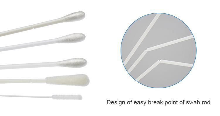 Jr511 Hot Sale Sterile Individual Packing Nylon Nasopharyngeal Flocking Flocked Oral Nasal Swab