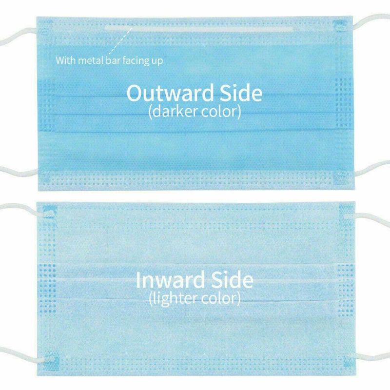 in Stock 3ply Disposable Medical Surgical Face Mask