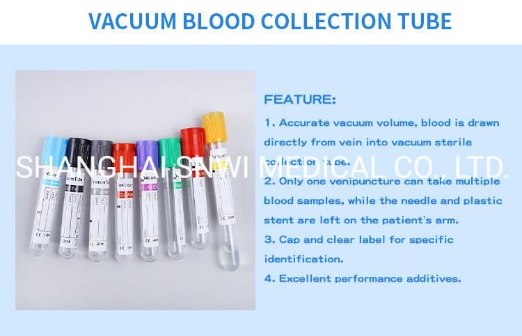 Medical Disposable Black Cap Vacuum Blood Collection Tube ESR Tube