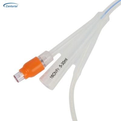 Silicone Foley Catheter with Temperature Sensor Probe for Urology Use