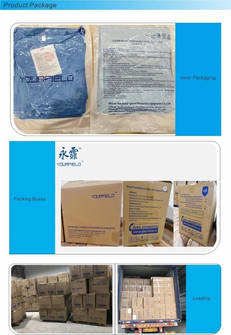 Eo Sterilization Disposable Protective Clothing Factory with Shoe Cover