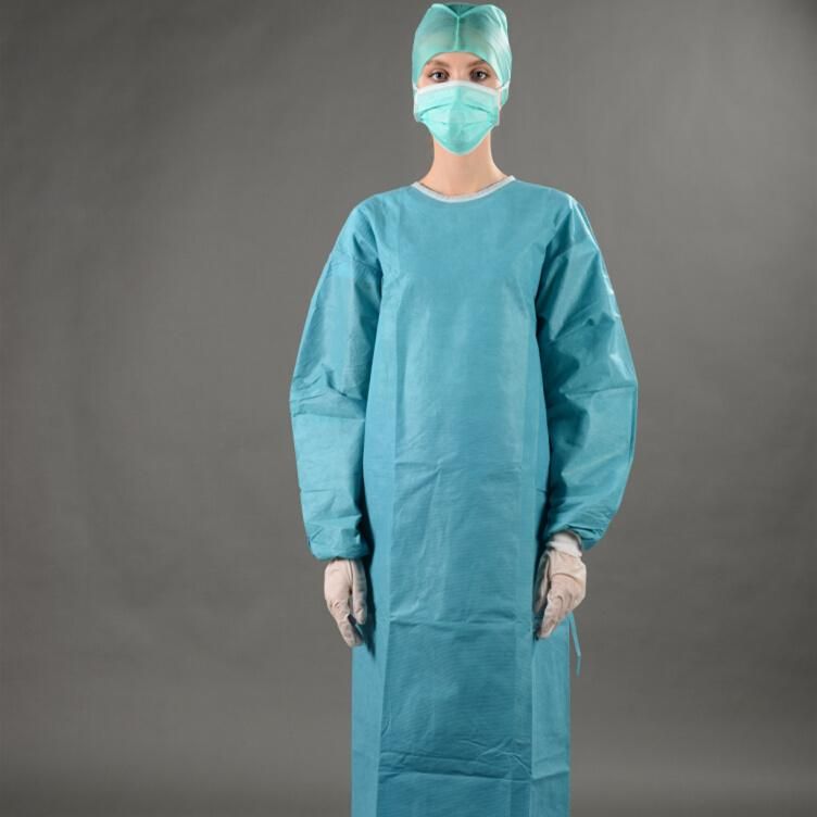 Disposable Medical Use Nonwoven Fabric Theater Gown Sterile Isolation Gown for Sale