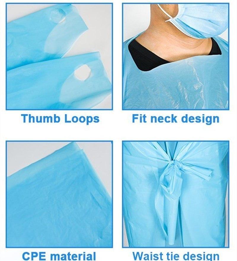 Disposable CPE Gowns Clinics Hospital Use for Exams and Procedures