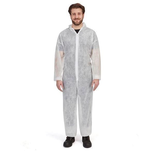 Disposable Body Suit Polypropylene 30GSM White Color