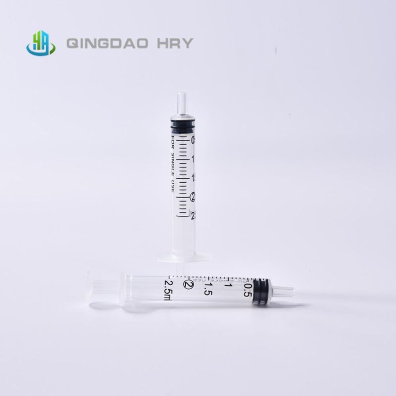 1ml Medical Syringe Luer Slip with Needle & Safety Needle CE FDA ISO 510K Certificates