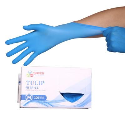 Powder Free Safermedico 100PCS/Box, 10boxes/CTN Xs S M L XL Black Gloves Nitrile