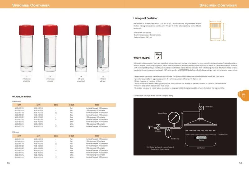 Disposable Sampling Cups Container and Disposable Sampling Brush Consumable