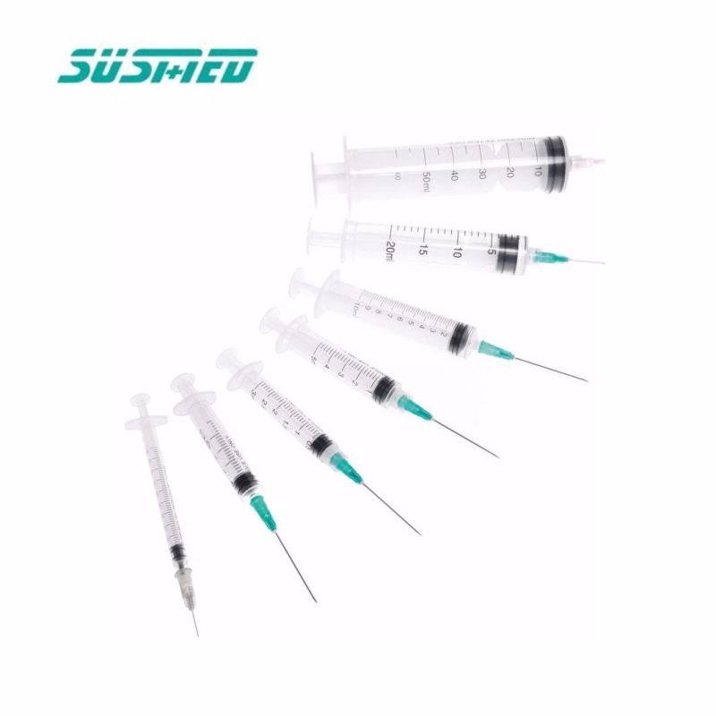 Disposable Plastic Sterile Two Parts Syringe with Needle