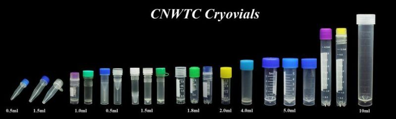 Plastic 1.25ml 1.8ml 2ml Cryogenic Vials Cryovial Tubes Cryovials Cryo Tube with Screw Cap for Laboratory Use