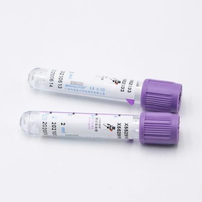 Purple Top Plastic Collect Tube Vacuum Plastic Blood Test Tube