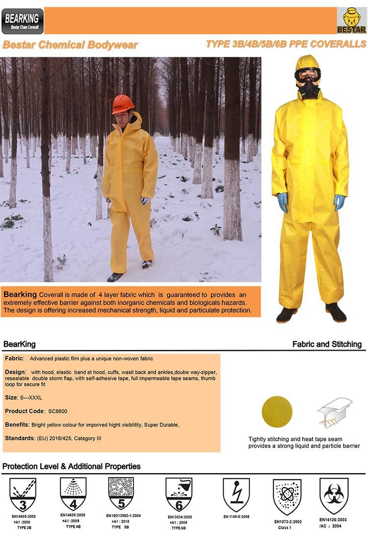 High Quality CE Certificed Disposable Ebola Protective Coverall