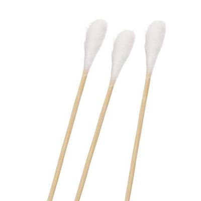 Wooden Handle Long Sticks Tipped Head Cotton Buds Applicator