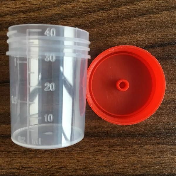 High Standard Plastic Stool Urine Collection Container with Spoon