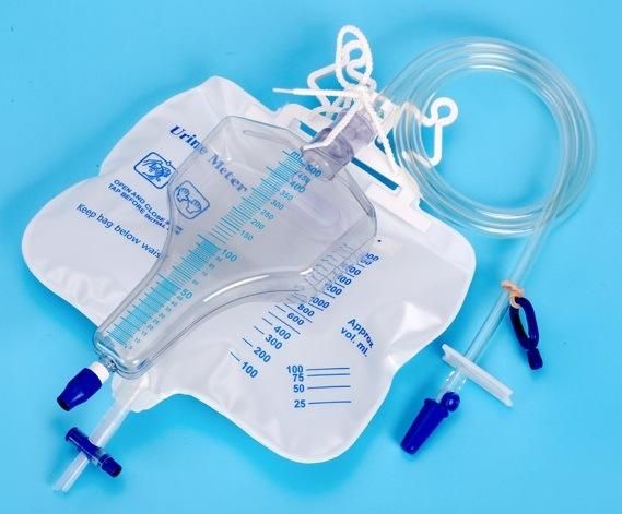 CE Approved Medical Urine Drainage Bag with Valve Economic or Luxury Style