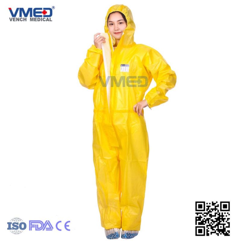 Hot Sale SMS Surgical Gown with Knitted Cuffs Protective Gown, Nonwoven Gown, Isolation Gown, 2019 Hot Sale Dispossable Non-Woven SMS Surgical Gown