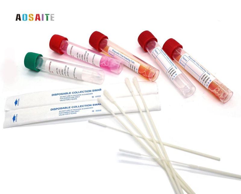 Disposable Sterile Viral Vtm Test Tube with Nasopharyngeal Flockedl Swab