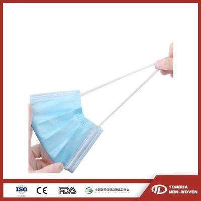 Moulded Nonwoven Disposable 3 Ply Mouth Cover Pm 2.5 Extra Soft Face Mask with Earloop