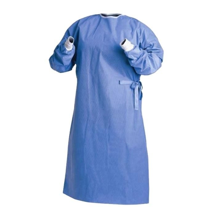 Disposable Poly Reinforced SMS Standard Surgical Gown