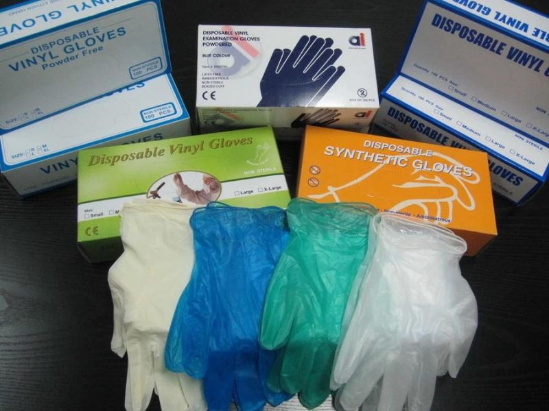 Disposable Medical Grade blue Color Nitrile Gloves with Aol 1.5